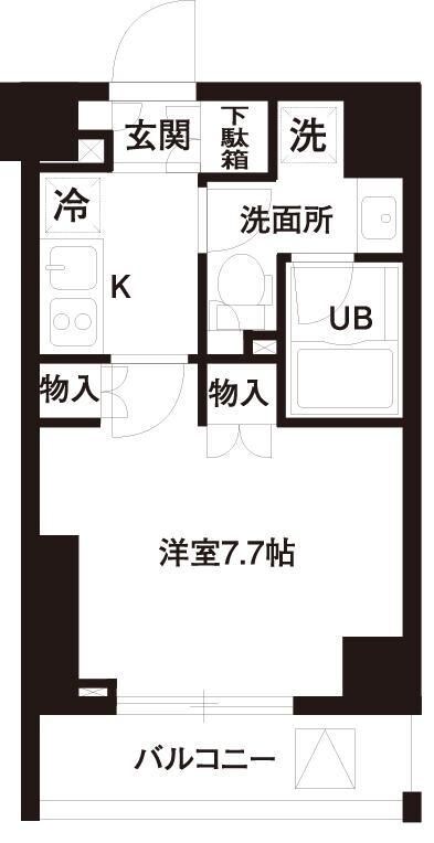 白金高輪駅 徒歩5分 5階の物件間取画像