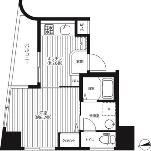 リーノ新宿若松町の物件間取画像