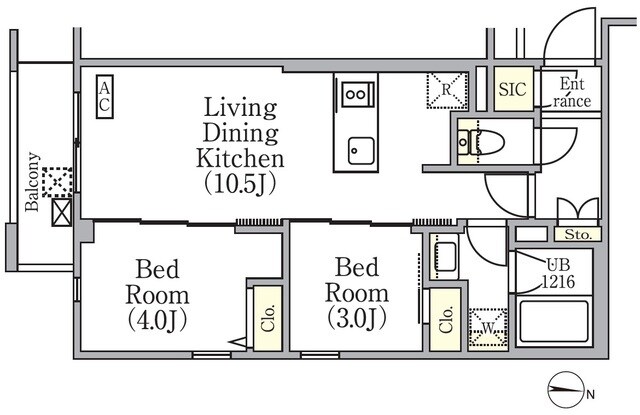 イプセ中野三丁目の物件間取画像