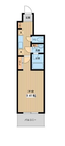 清澄白河駅 徒歩8分 8階の物件間取画像