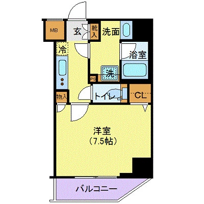 メイクスデザイン門前仲町Ⅱの物件間取画像