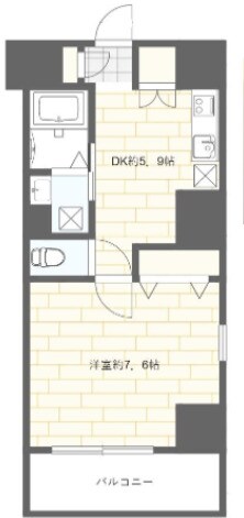 木場駅 徒歩3分 6階の物件間取画像