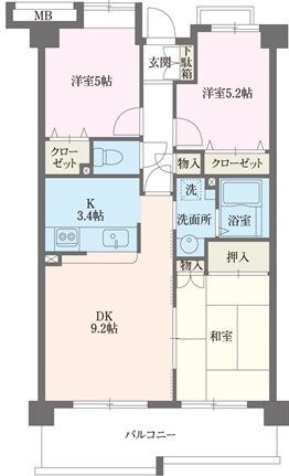 練馬高野台駅 徒歩6分 1階の物件間取画像