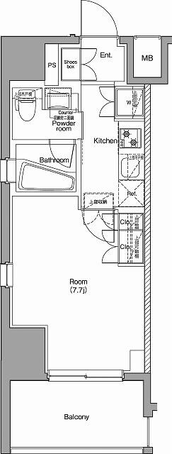 戸越駅 徒歩6分 15階の物件間取画像