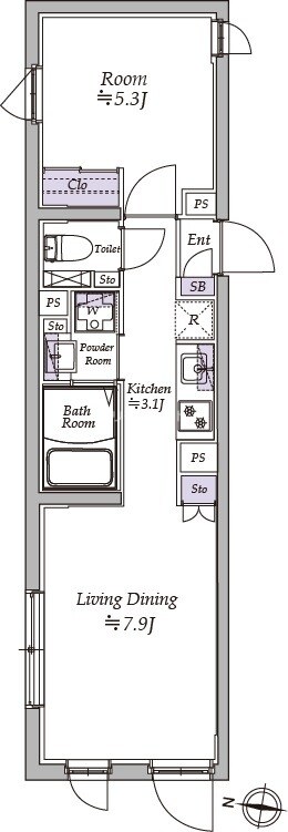 アトリオフラッツ高円寺ノースの物件間取画像