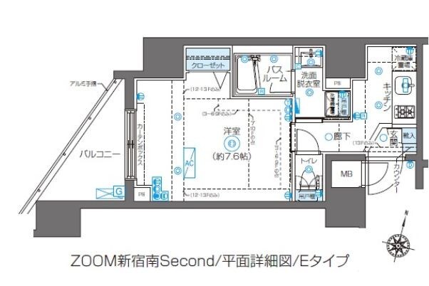 ZOOM新宿南Secondの物件間取画像