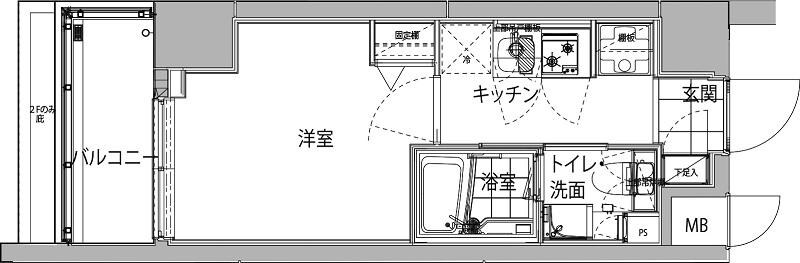 中延駅 徒歩8分 7階の物件間取画像