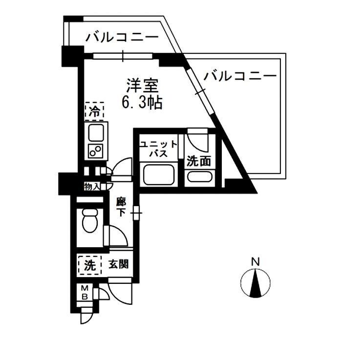 レジディア中落合A棟の物件間取画像