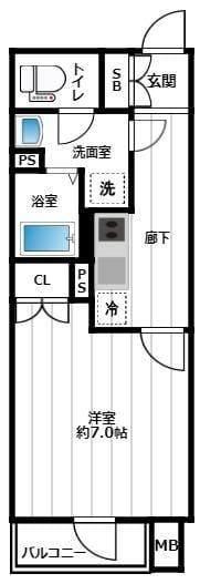 イアース新宿中井の物件間取画像