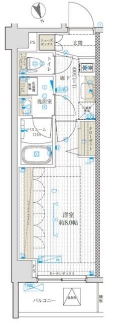 江戸川橋駅 徒歩4分 5階の物件間取画像