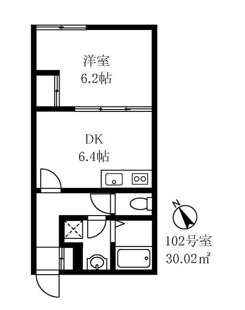 早稲田鶴巻ＩＭＡハウスの物件間取画像