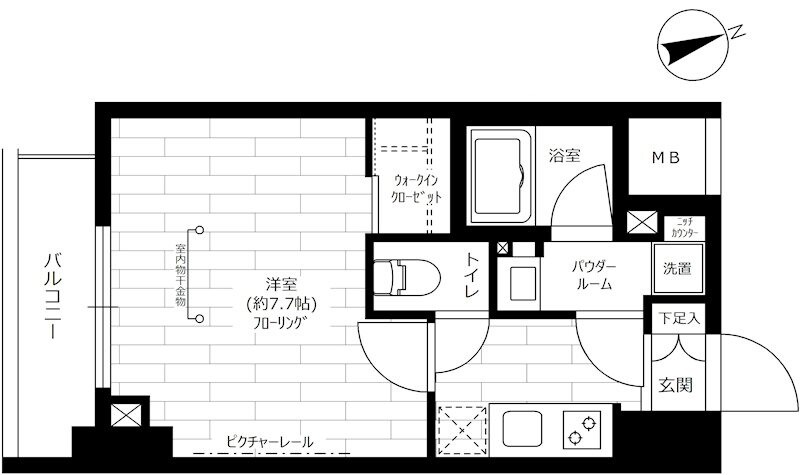 八丁堀駅 徒歩4分 5階の物件間取画像