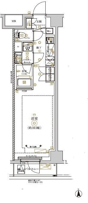 RELUXIA　CITY　北新宿の物件間取画像