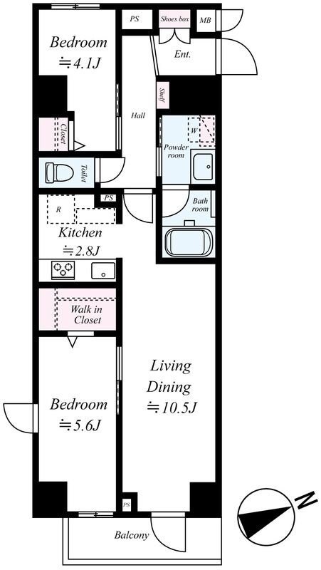 ヴェルデ若葉の物件間取画像