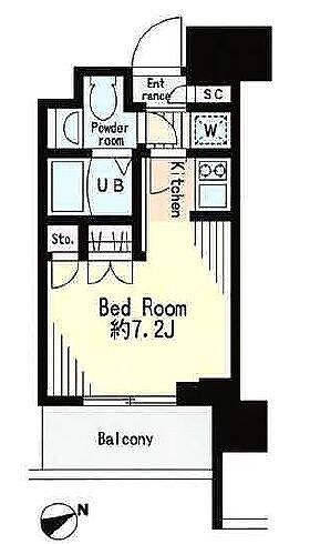 レジディア市谷薬王寺の物件間取画像