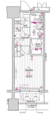 北品川駅 徒歩10分 9階の物件間取画像