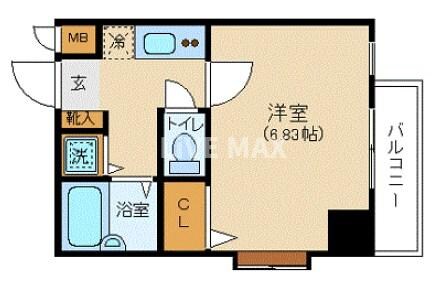 K＆W西新橋の物件間取画像