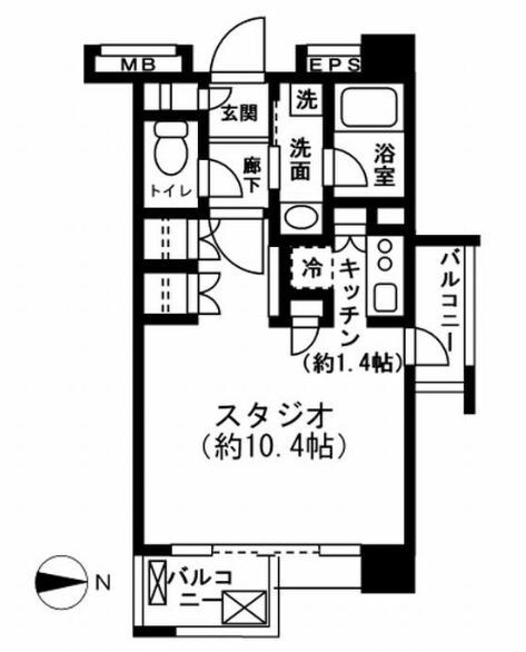 レジディア新宿イーストⅡの物件間取画像