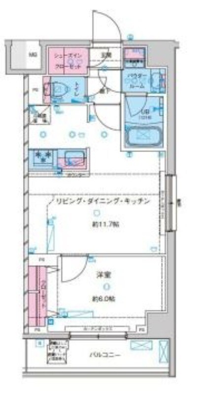 ジェノヴィア鐘ヶ淵の物件間取画像