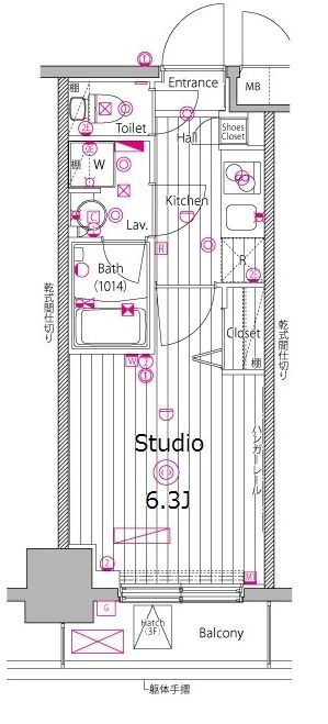 ガーラ・プレシャス渋谷六本木通りの物件間取画像