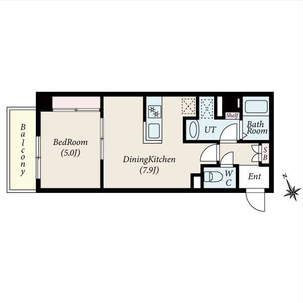 グローリオシェルト新宿山吹町の物件間取画像