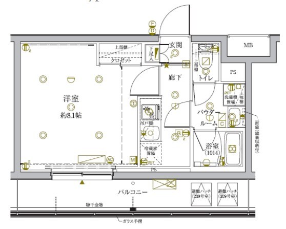 クレイシアIDZ新宿落合ディアコートの物件間取画像