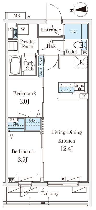 方南町駅 徒歩6分 4階の物件間取画像