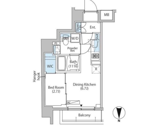中野新橋レジデンスの物件間取画像