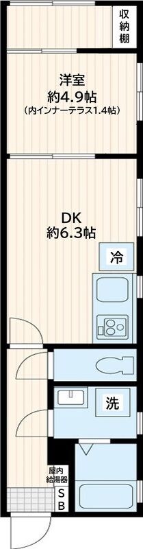 上石神井駅 徒歩5分 2階の物件間取画像