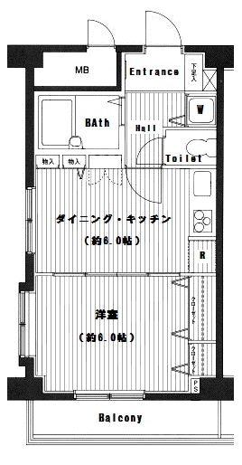 幡ヶ谷駅 徒歩5分 13階の物件間取画像