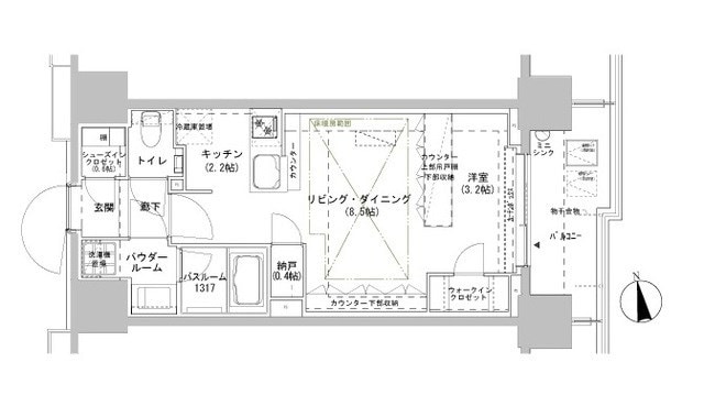 パークスフィア牛込神楽坂の物件間取画像