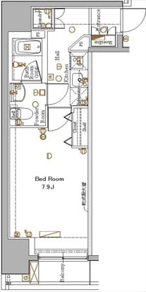 新富町駅 徒歩2分 2階の物件間取画像