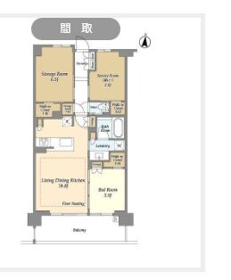 ドゥーエ町屋の物件間取画像