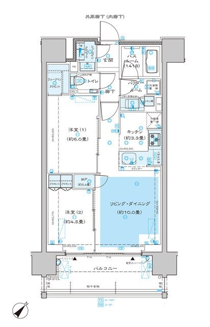 西新宿五丁目駅 徒歩4分 8階の物件間取画像