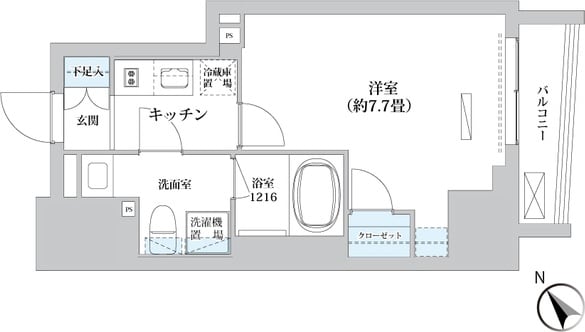 白金高輪駅 徒歩7分 5階の物件間取画像