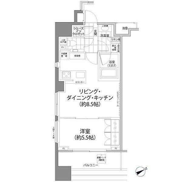 パークハビオ西新宿の物件間取画像