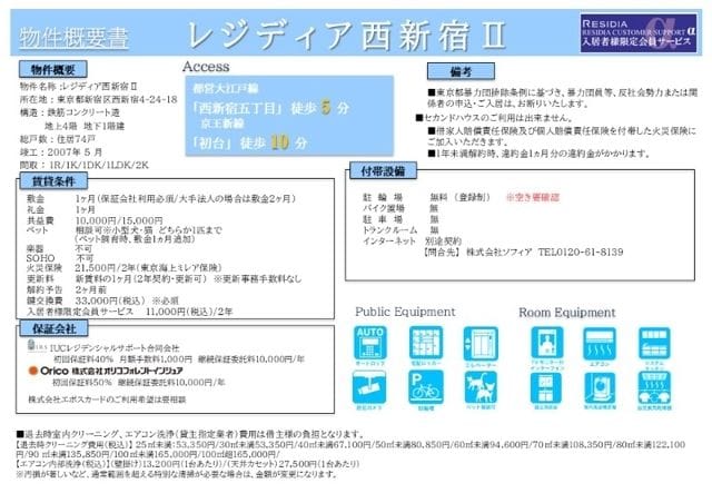 レジディア西新宿Ⅱの物件内観写真