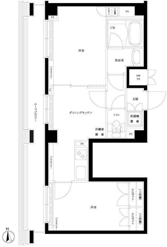 ルーブル新宿水道町の物件間取画像