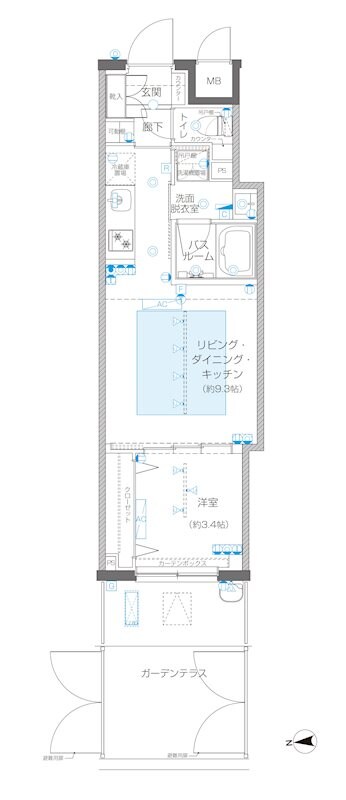 ZOOM信濃町の物件間取画像