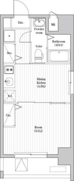 ペアパレス六町2号館の物件間取画像