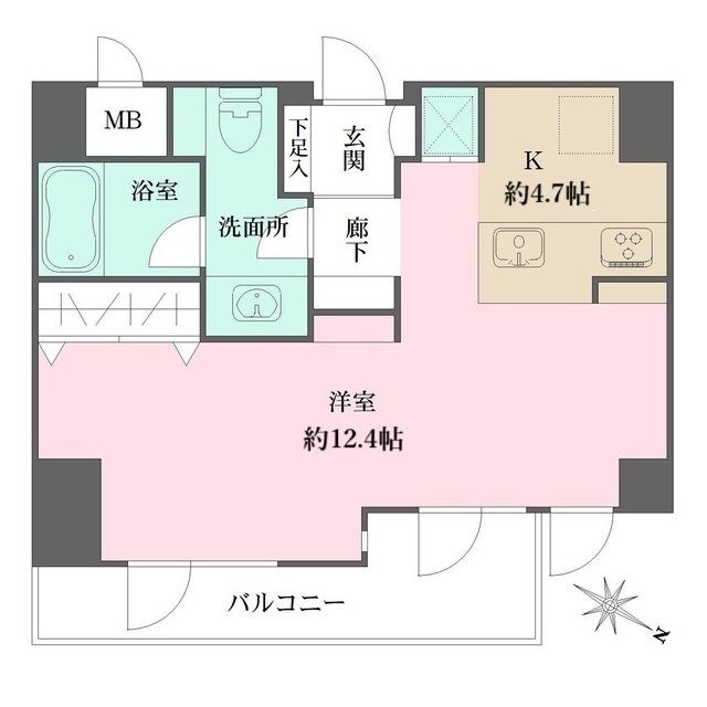 グレンパーク神楽坂の物件間取画像