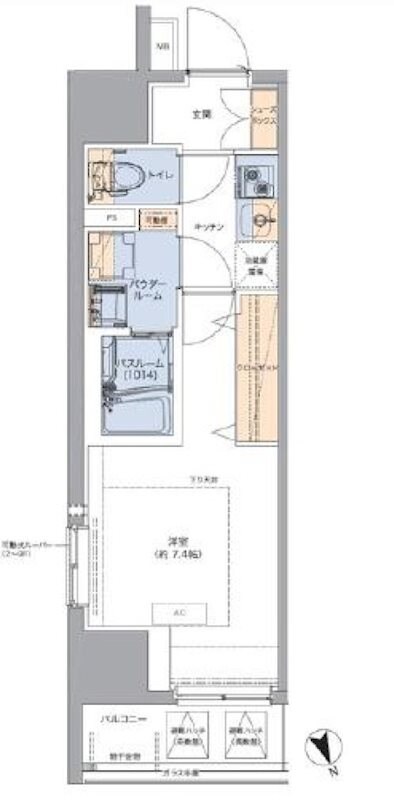 門前仲町駅 徒歩1分 9階の物件間取画像