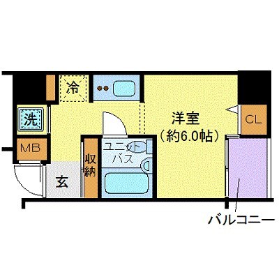 ドルチェ京橋弐番館の物件間取画像