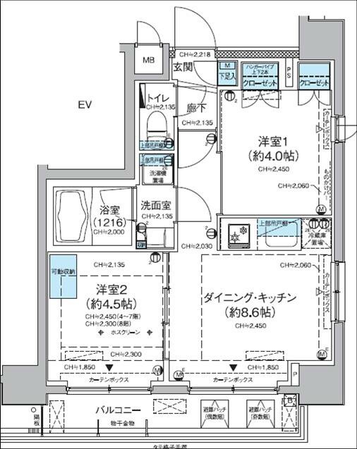 レジディア蒲田Ⅴの物件間取画像