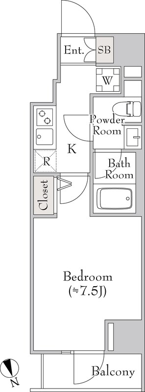 ルミークアン北上野の物件間取画像