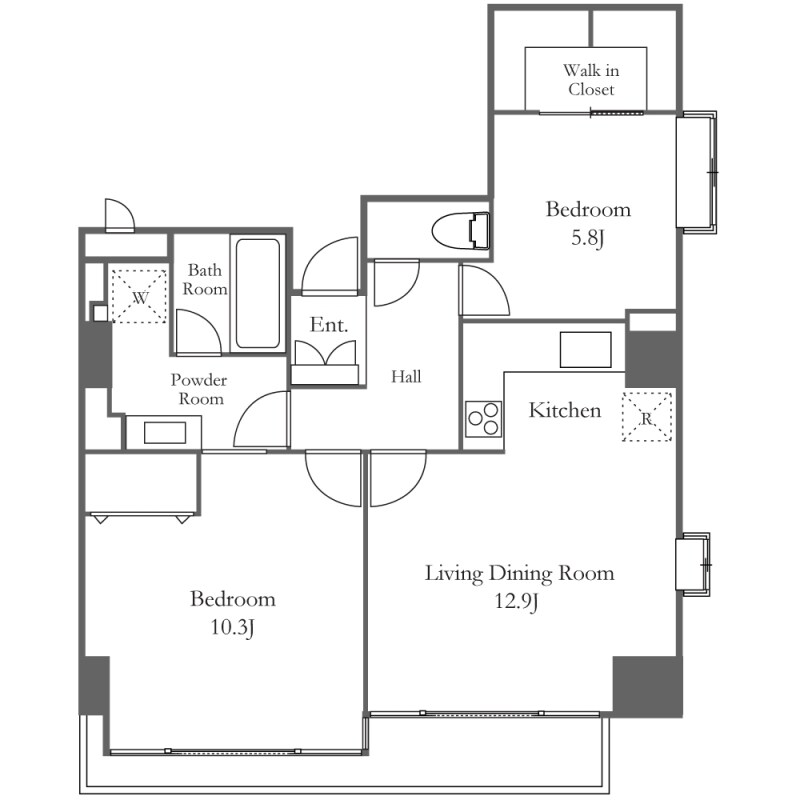 品川プリンス・レジデンスの物件間取画像