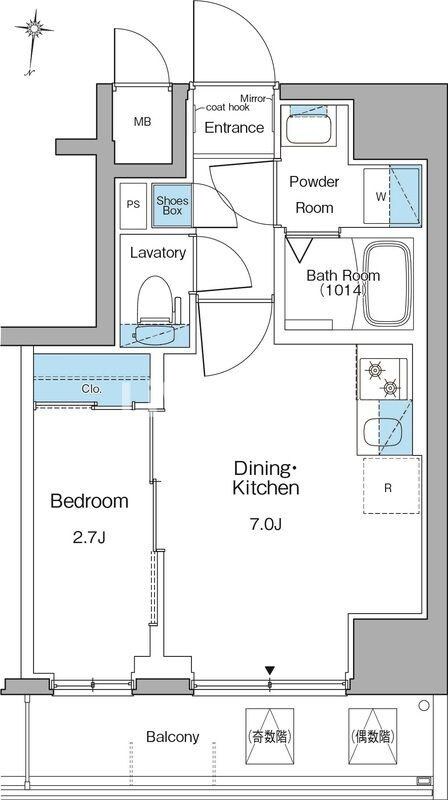 ルフォンリヴェント清澄白河の物件間取画像