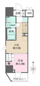 ルフォンプログレ元浅草マークスの物件間取画像