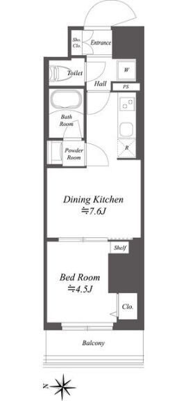 ドゥーエ亀戸Ⅱの物件間取画像