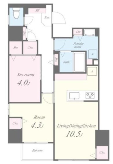 ラブールミノワの物件間取画像